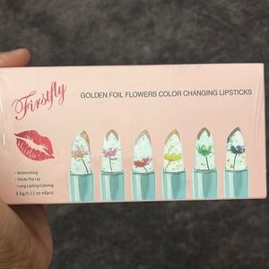 Gold and Pink Color Changing Lipstick Set